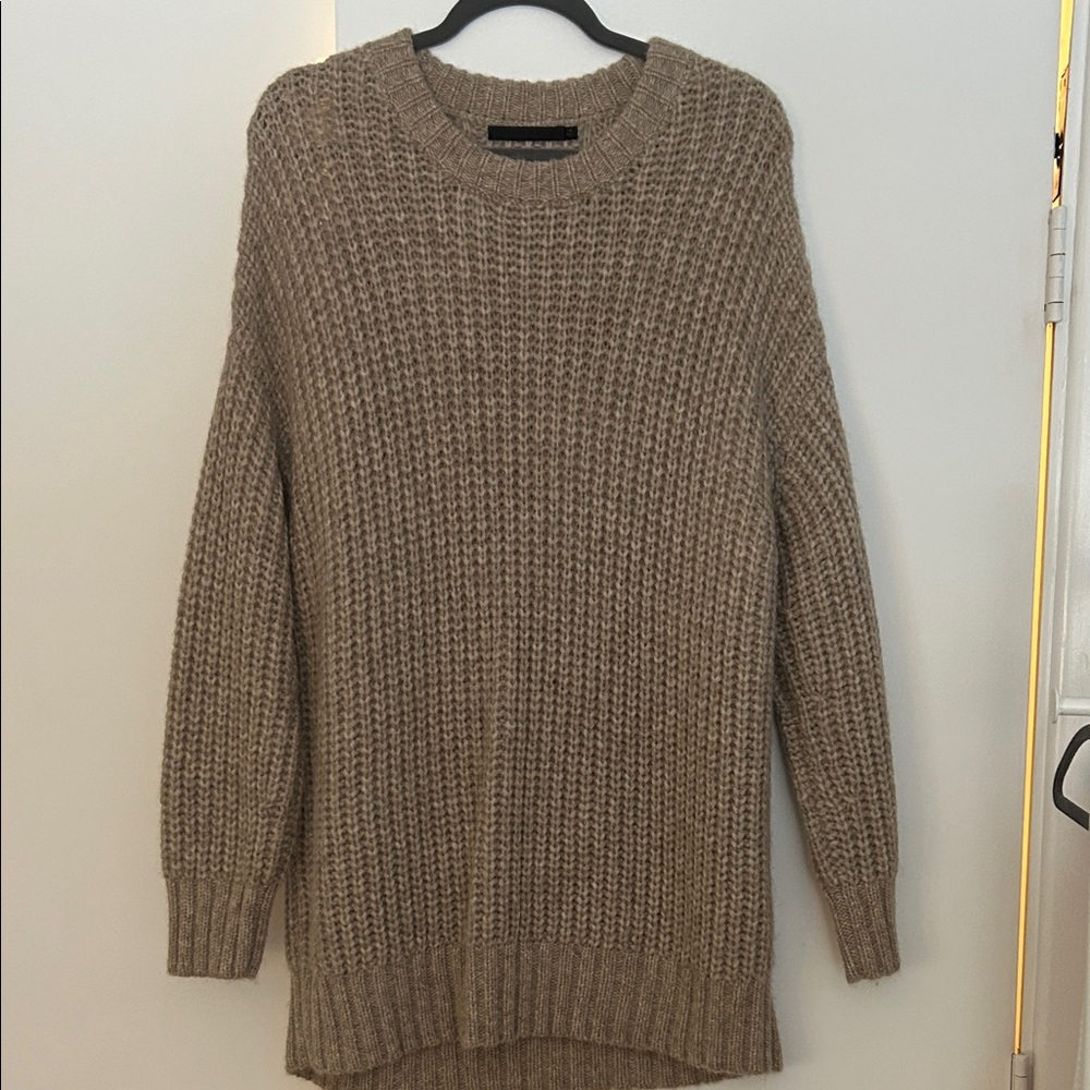 Jenni Kayne Taupe Crew Neck Sweater